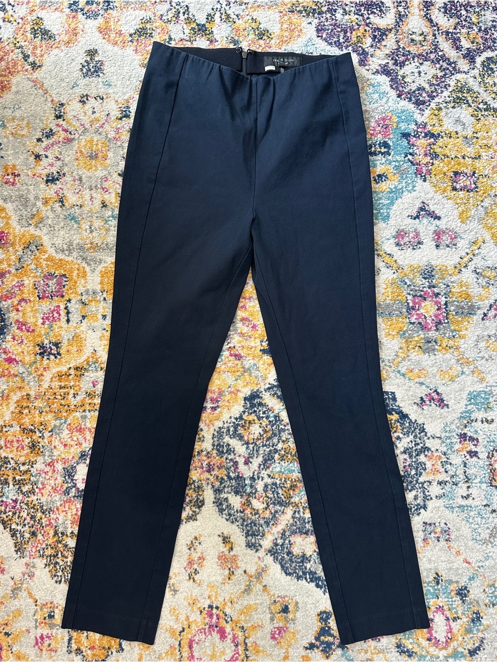 rag & bone Simone High Rise Stretch Ankle Pants Navy Blue Size 6